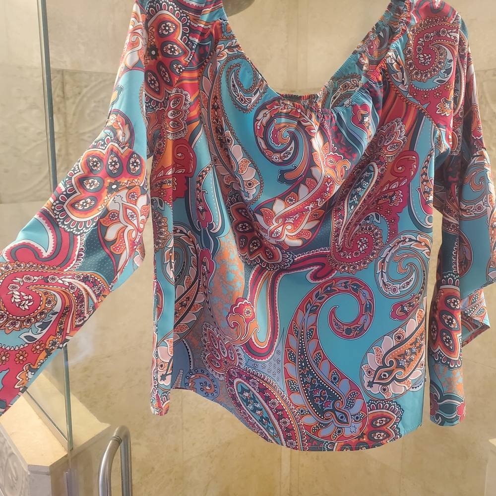 Resort Style Off Shoulder Blouse Xxl